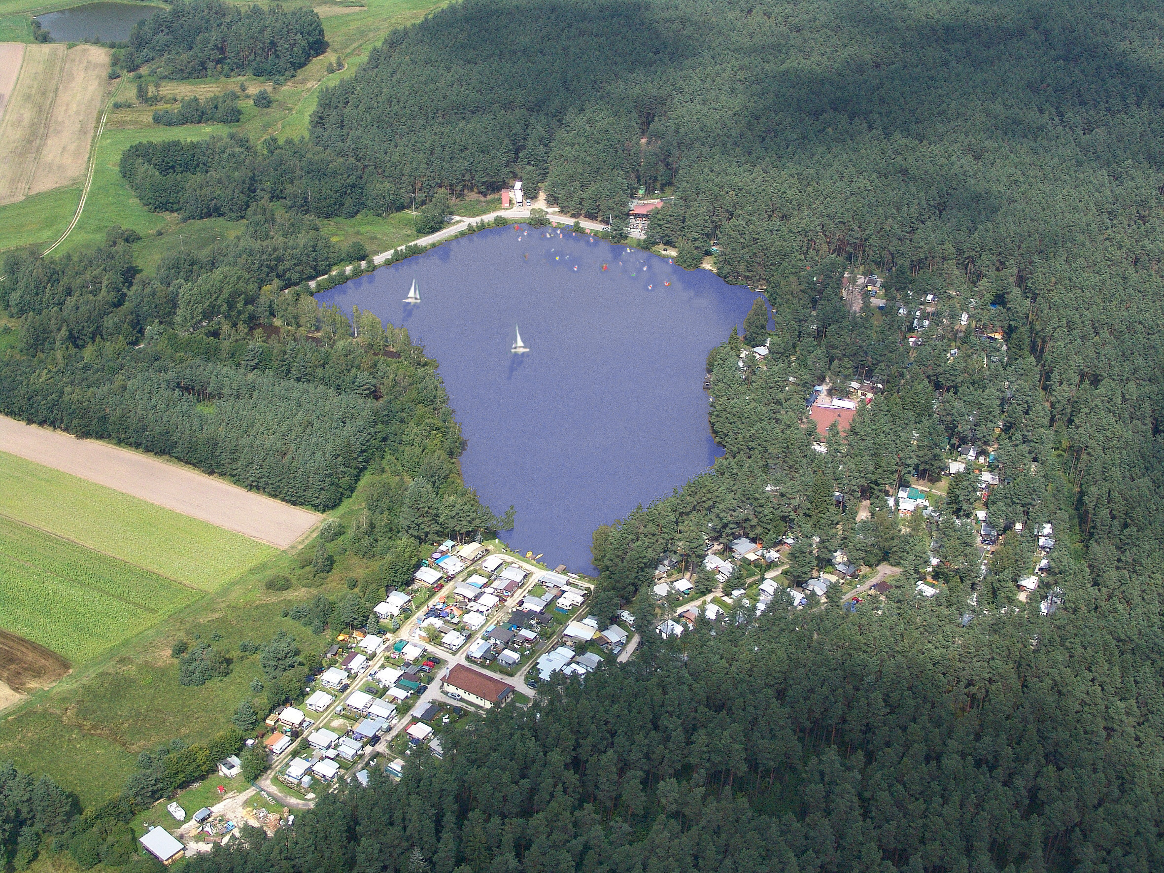 Campingplatz Waldsee Sonnenuntergang